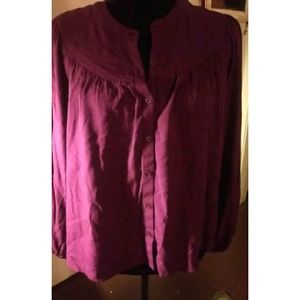 A New Day Purple Blouse. Balloon Sleeve. XSmall. NWT